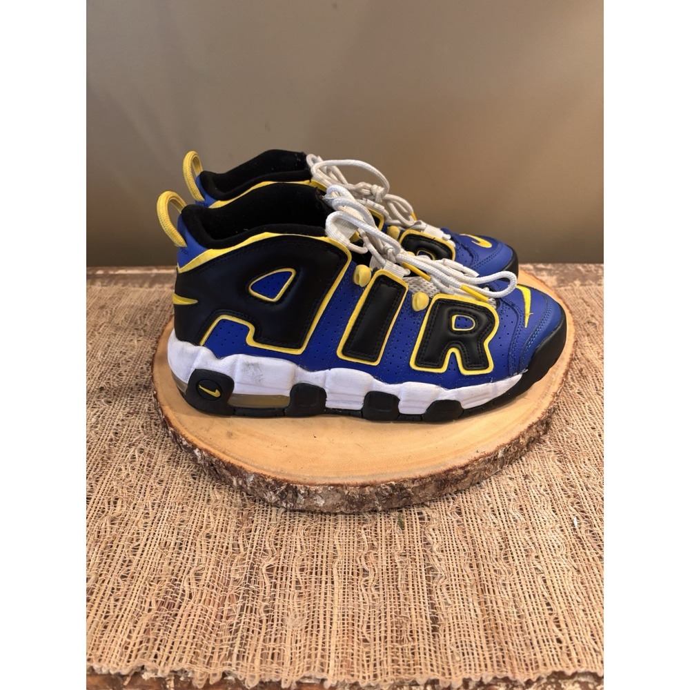 Nike Air More Uptempo‎ 'Peace, Love, and Basketball' 7 Youth Yellow/Blue Black